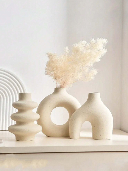 Modern Dried Flower Vase 1pc/3pcs Round Vase